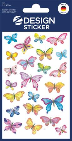 Matrica, papír, 3 ív, 76x120 mm, AVERY ZWECKFORM, "Z-Design No.4390", pillangók